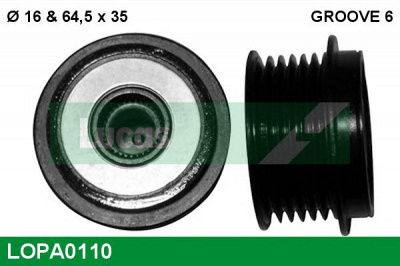 LUCAS ENGINE DRIVE lopa0110 -  Механизм свободного хода генератора